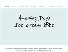 Tablet Screenshot of amazingdaysicecreambike.com